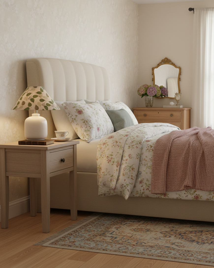 Evergreen Floral Table Lamp D327