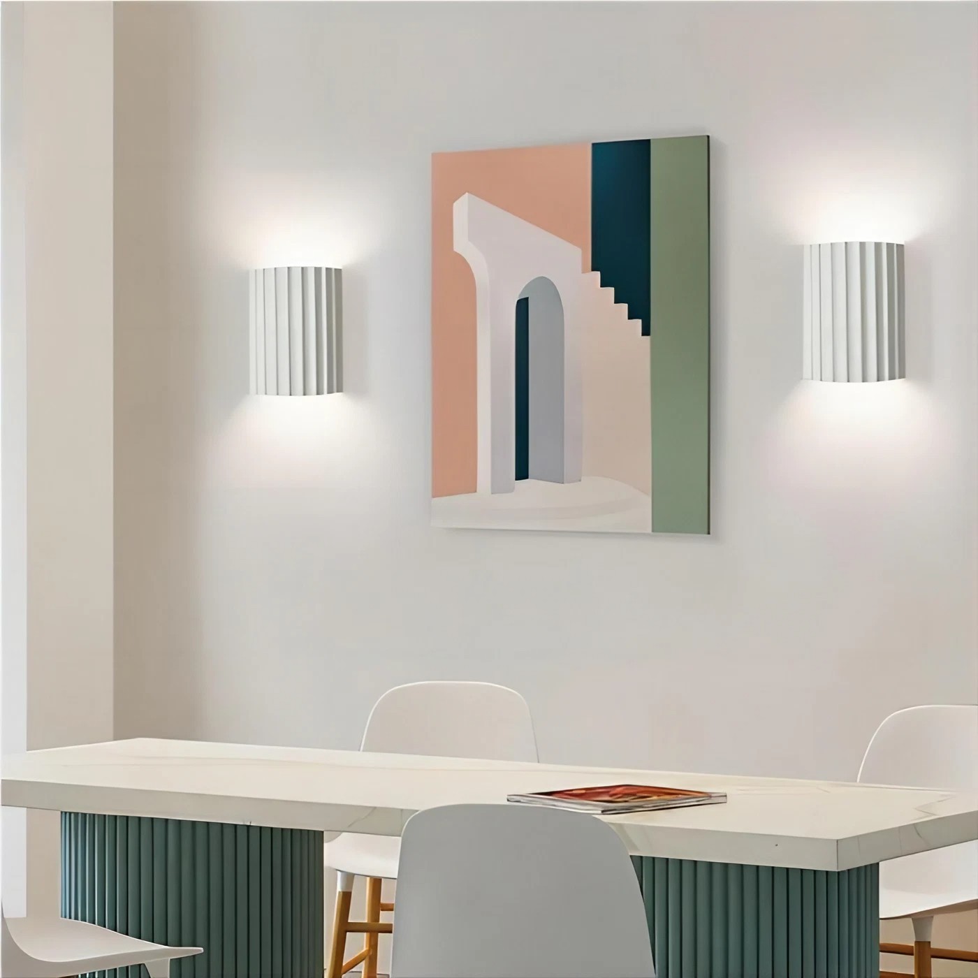 Scandinavian Ribbed Resin Fluted Wall Lamp S92