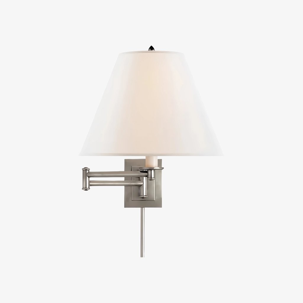 Arcuma Rotating Arm Wall Lamp - Retro Metal and Fabric for Bedrooms and Reading Corners T506