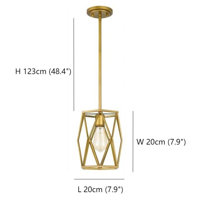 Antique Cage Cylinder Incandescent Pendant Lamp S109