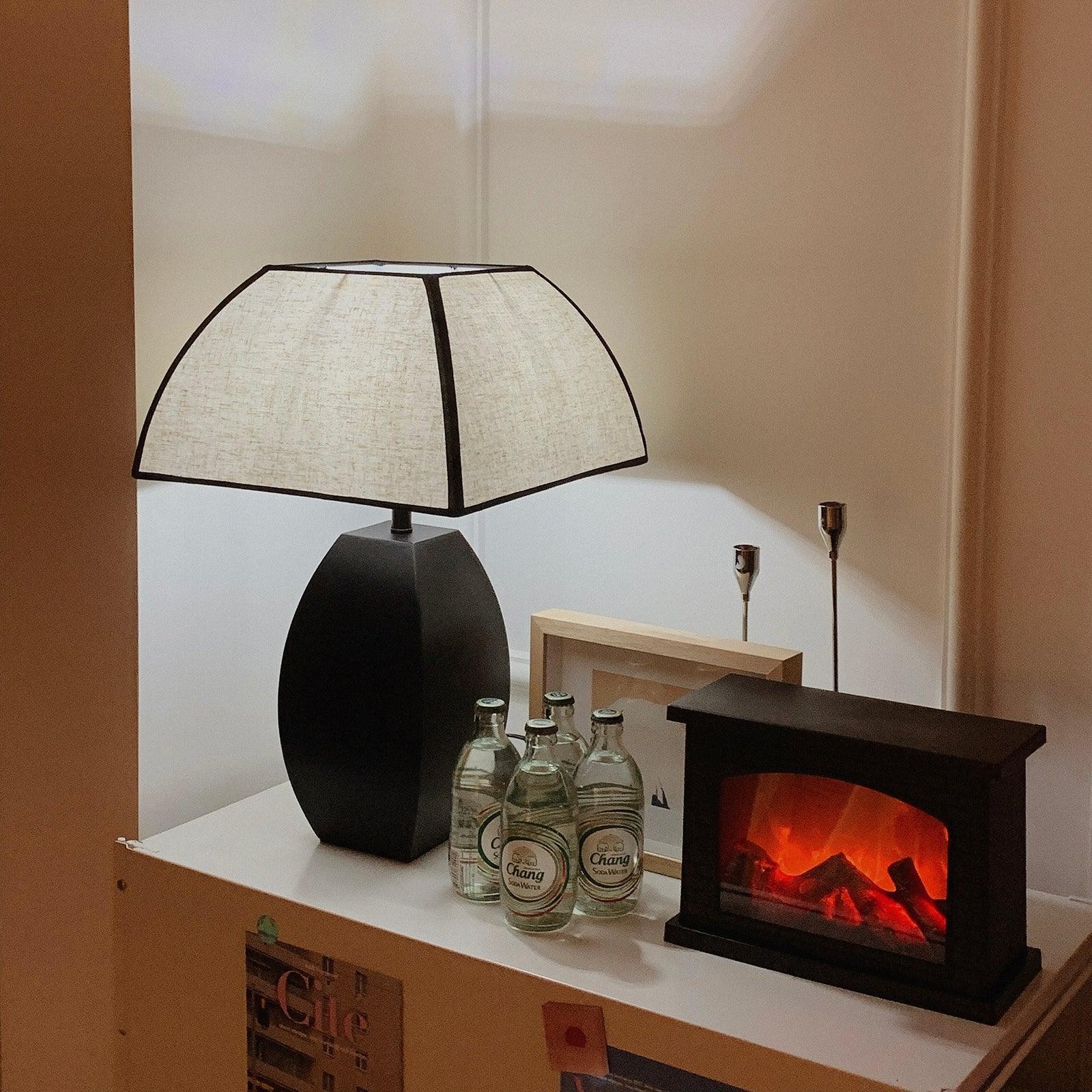 Retro Metal Mushroom Fabric Table Lamp M549