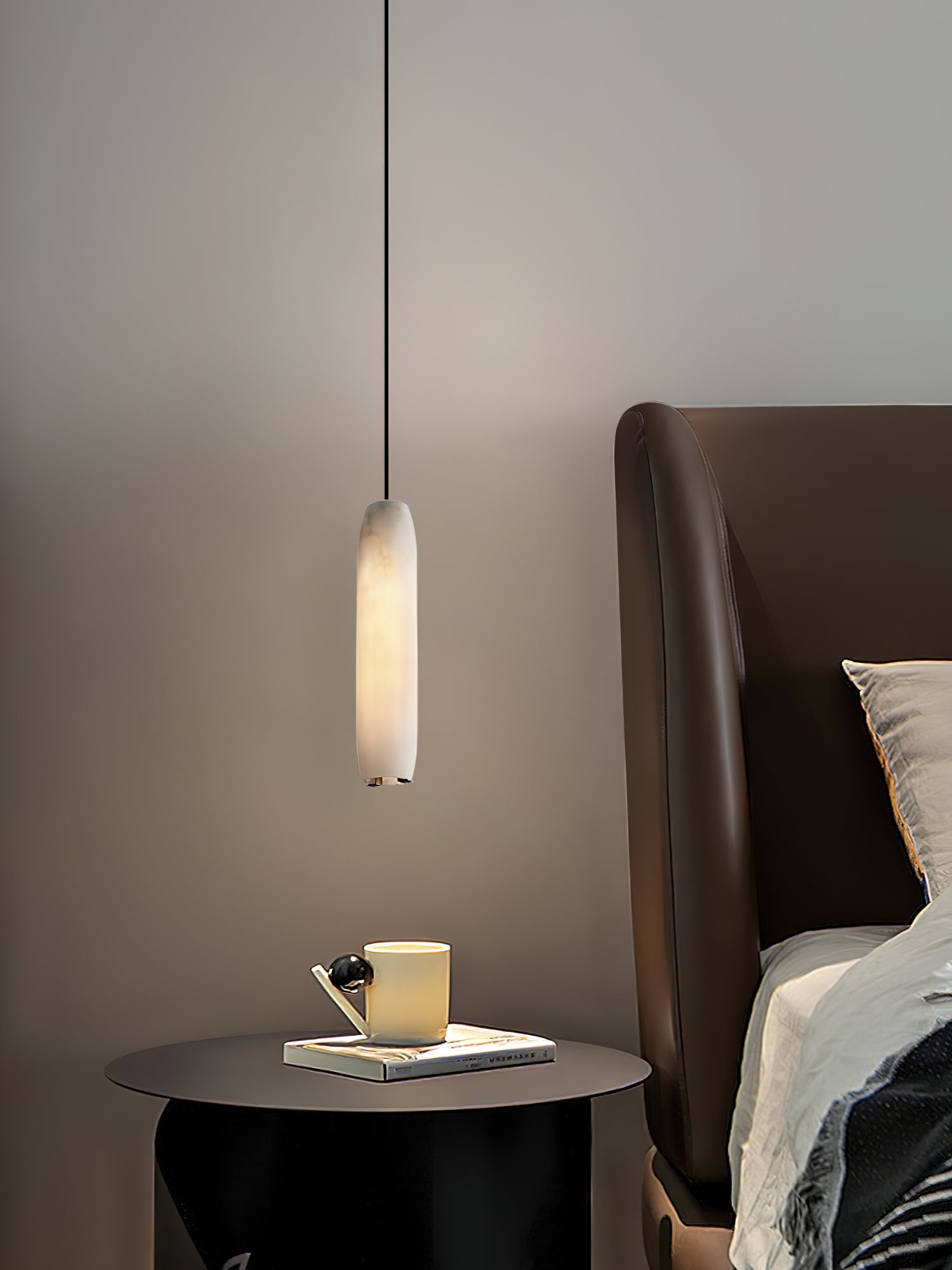 Alabaster Flute Pendant Light D436