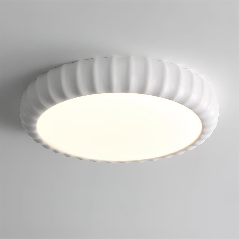 Simple Cream Style Wave Round Ceiling Light M247