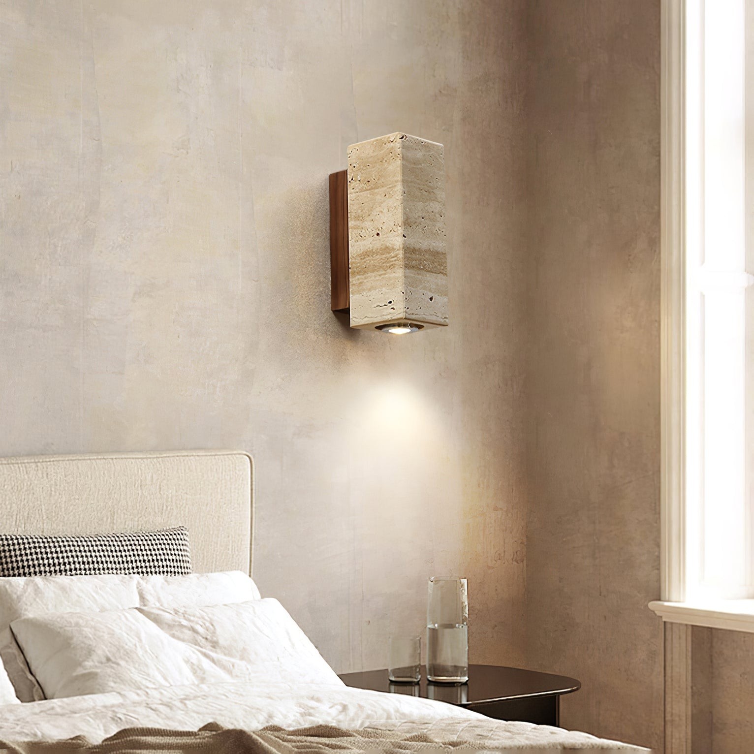 Vintage Marble Travertine Wall Lamp M577