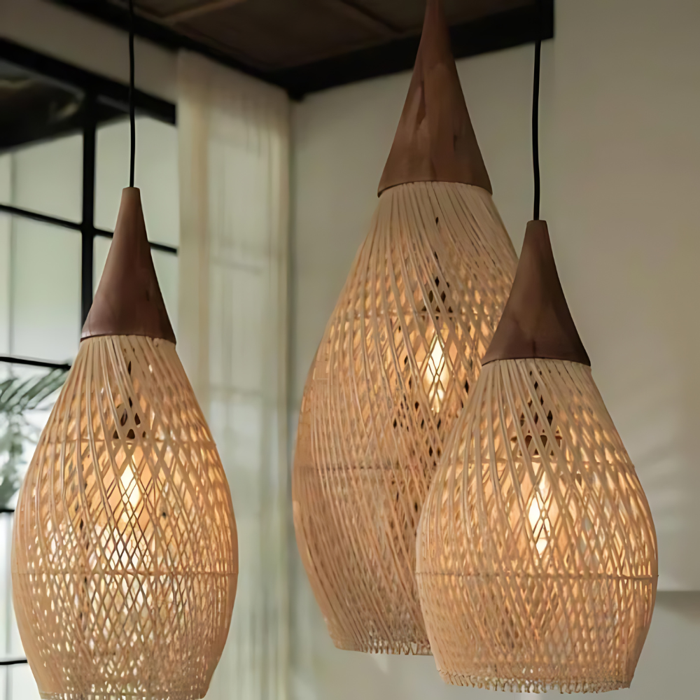 Handmade Rattan Tapestry Pendant Light D839