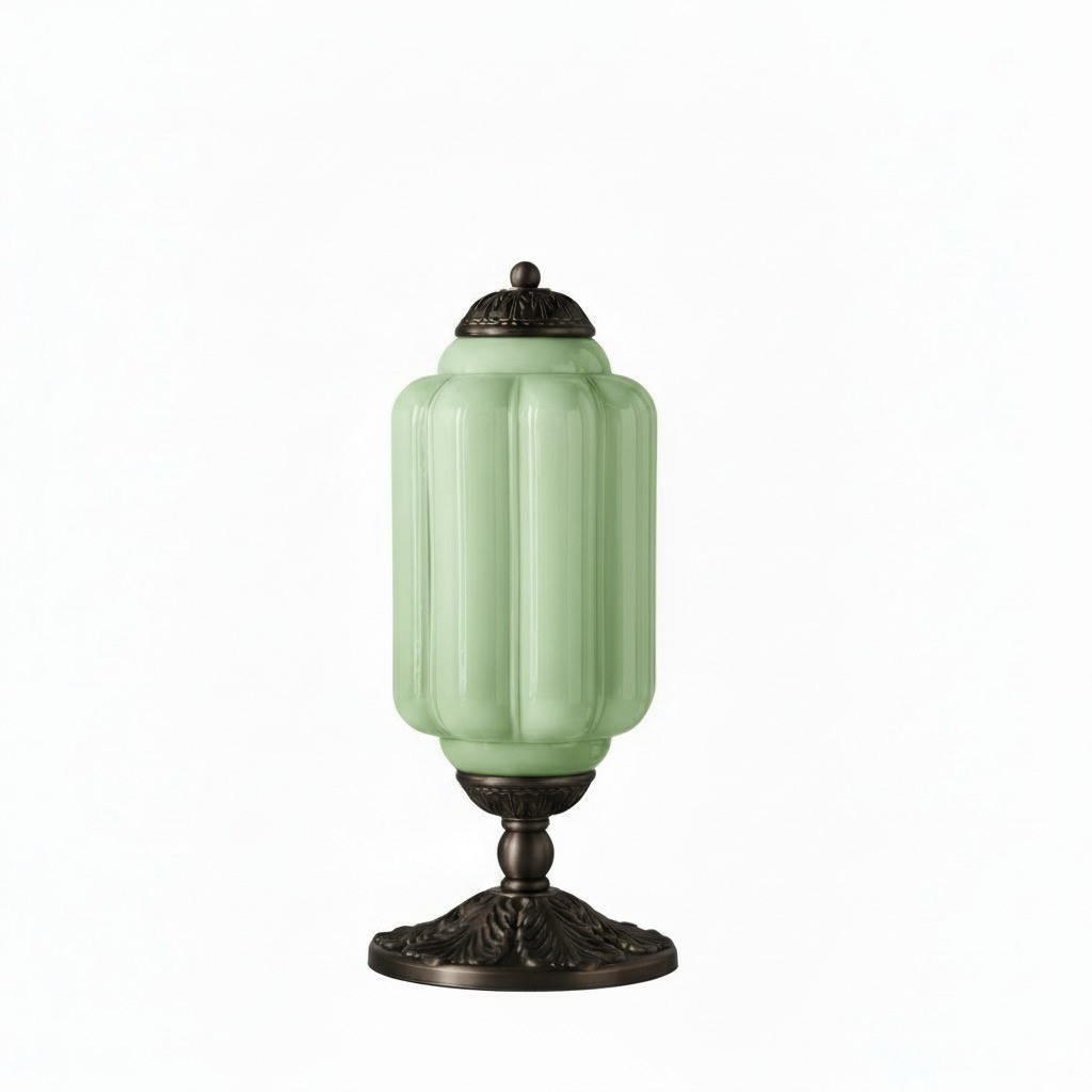 Grönt glas Eloise pumpa bordslampa variant
