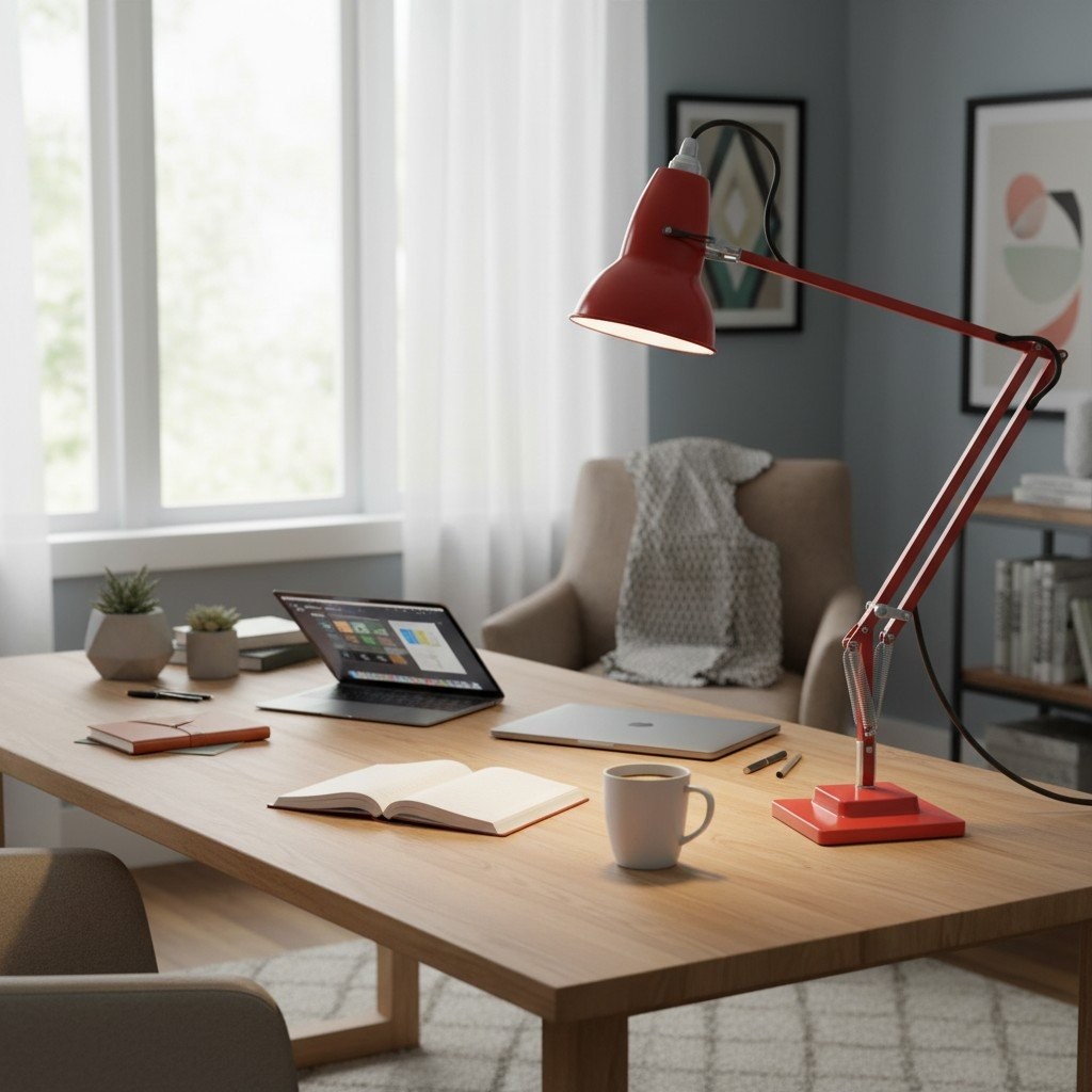Modryx Vintage Adjustable Desk Lamp - Industrial Task Light for Home Offices T555