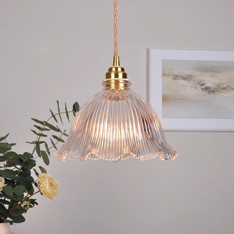 Nordic Retro Flower Glass Pendant Lamp S44