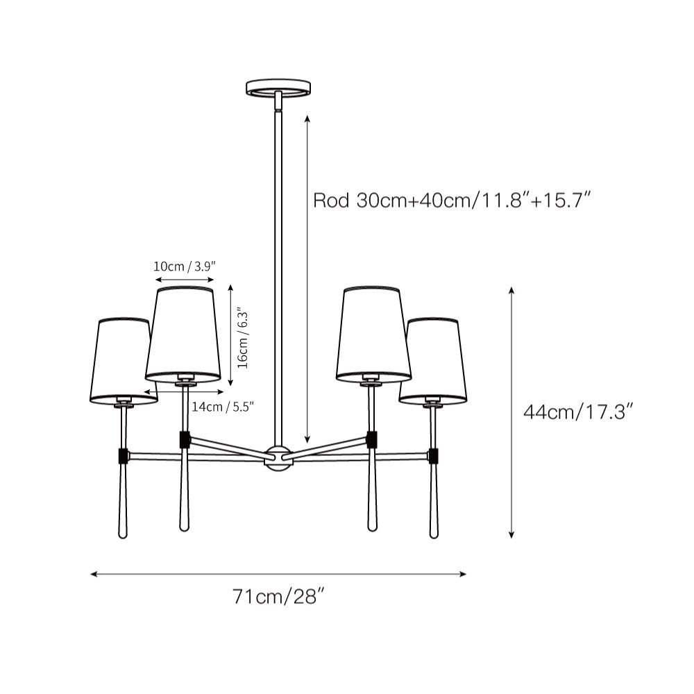 Rhodes Round Chandelier D607