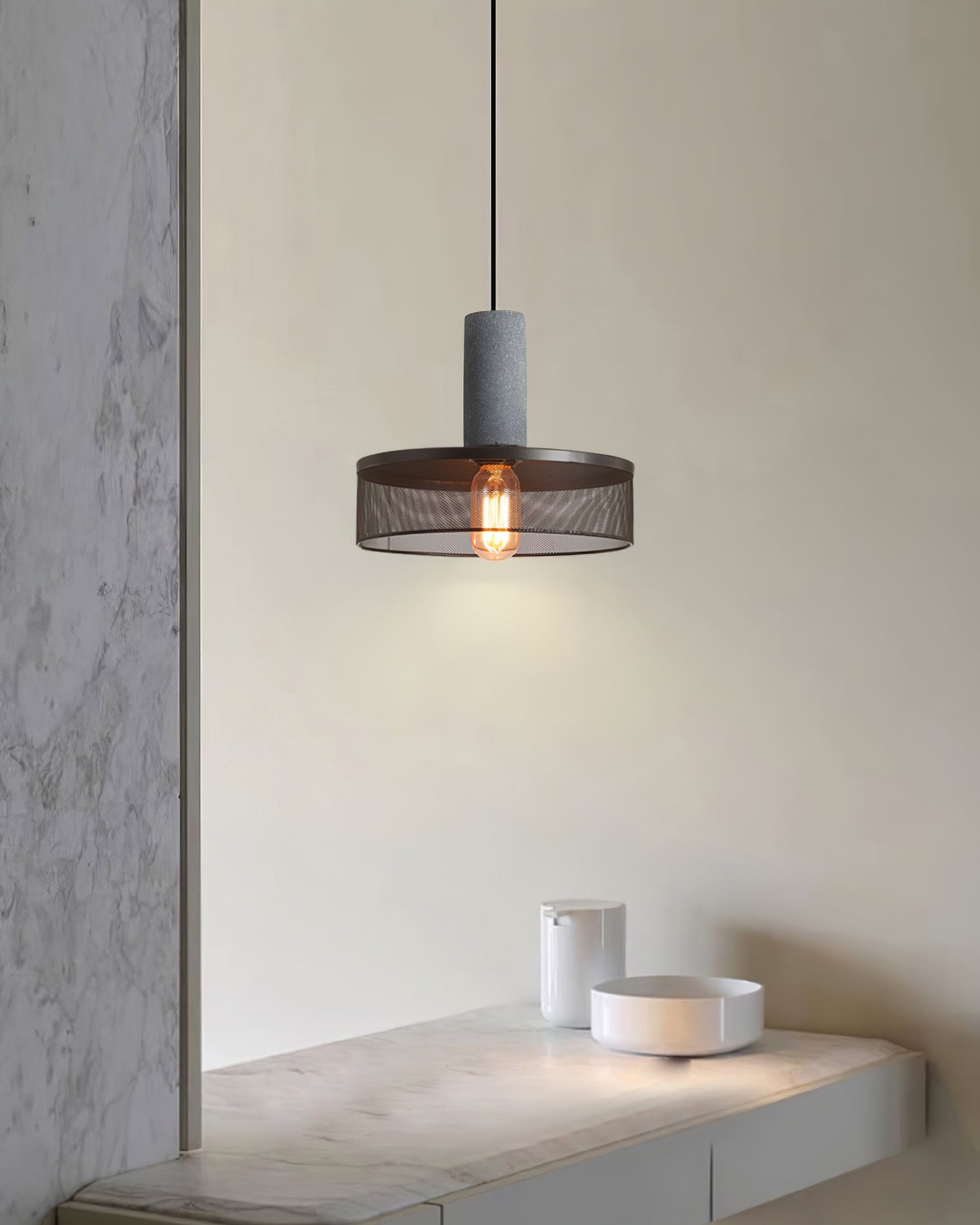 Cement Mesh Pendant Light M81