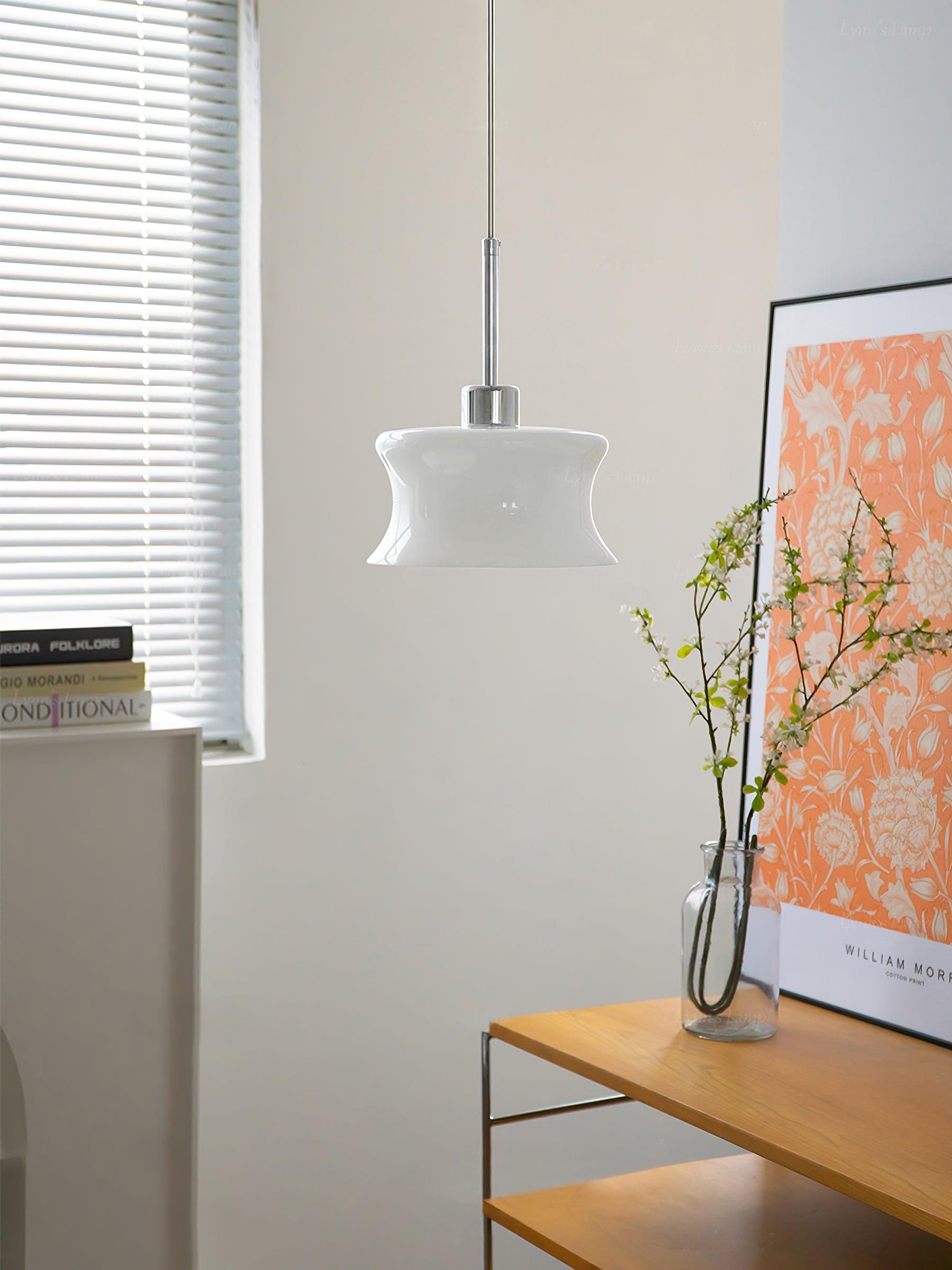 French Vintage Glass Window Pendant Lamp M496