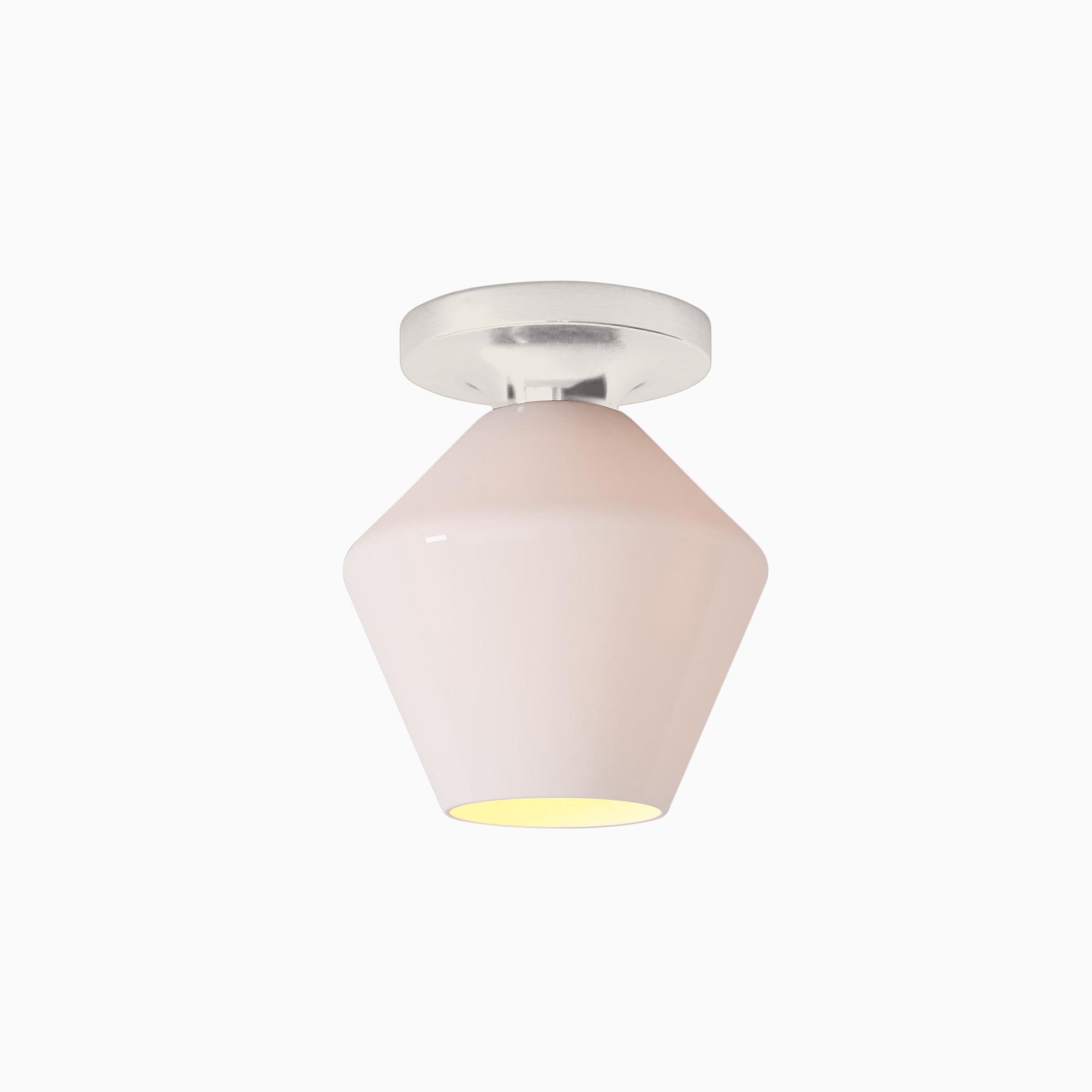 Merin Minimalist Sleek Geometric Glass Flushmount Light T155