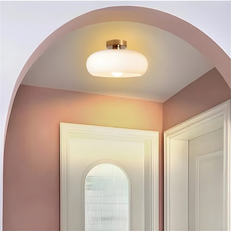 Art Deco Bauhaus Glass Disc Ceiling Light S152