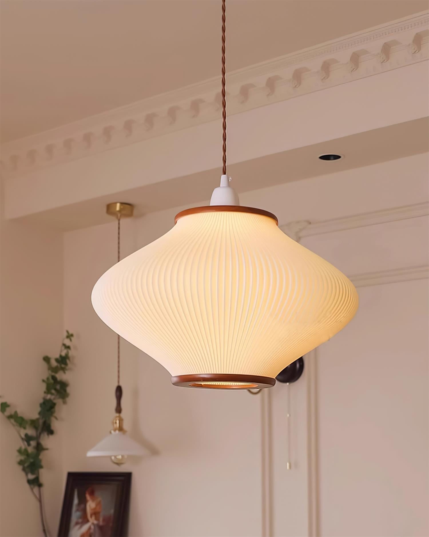 French Style Pine Bell Pendant Lamp M359