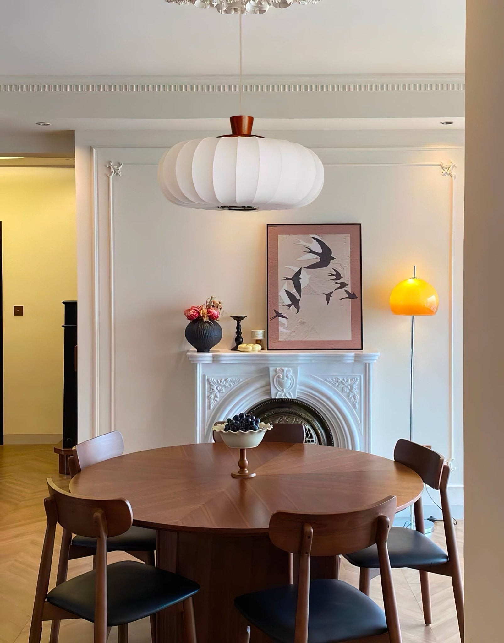 Classic Silk Lantern Pendant Light M514