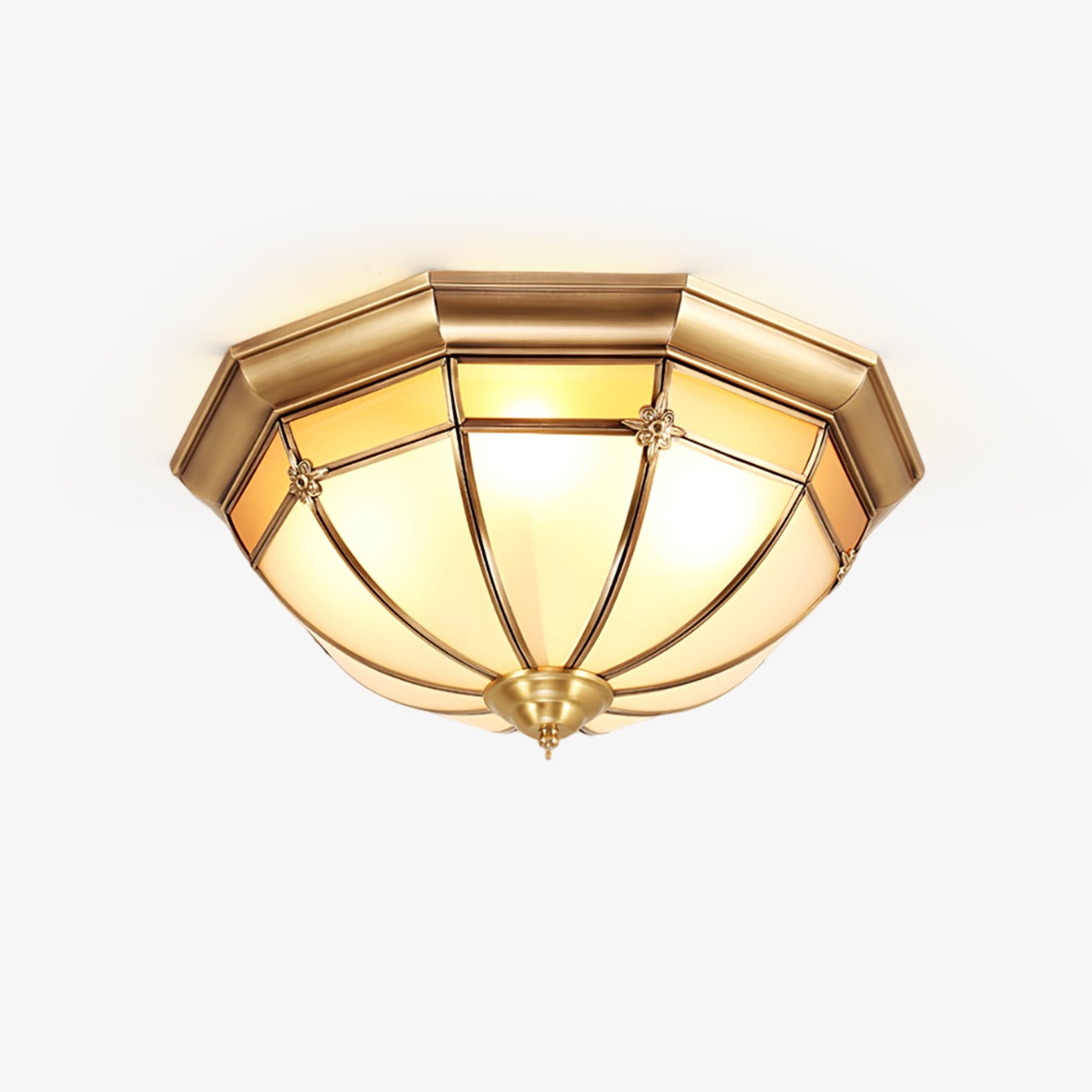 Dome Brass Flush Ceiling Lamp M563
