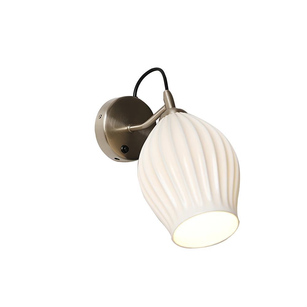 Cream Style Ceramic Ribbed Wall lamp M79