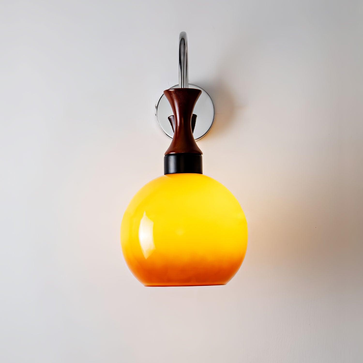 Spherical Yellow Wall Lamp M38