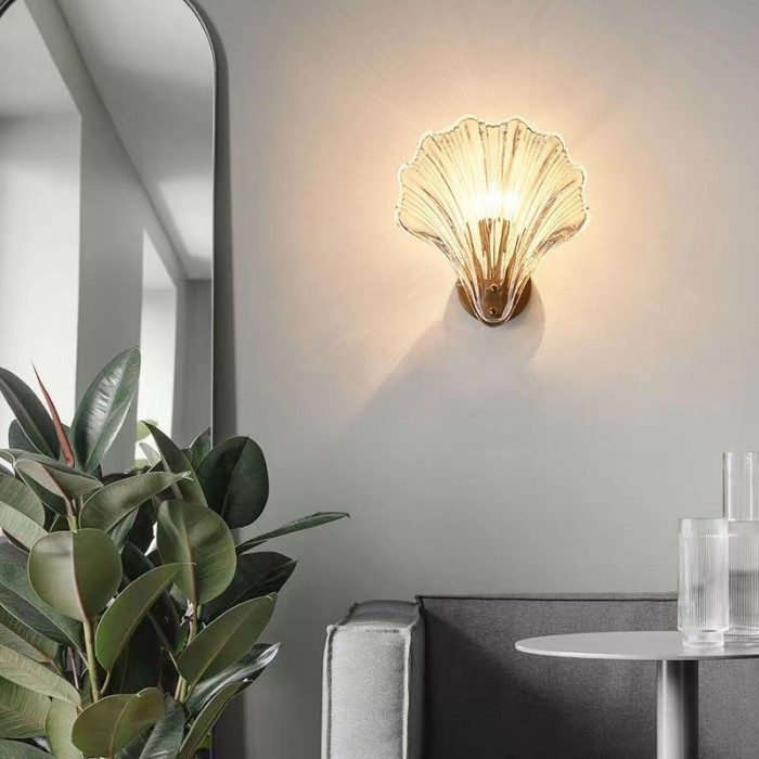 Modern Glass Design Shell Wall Lamp S139