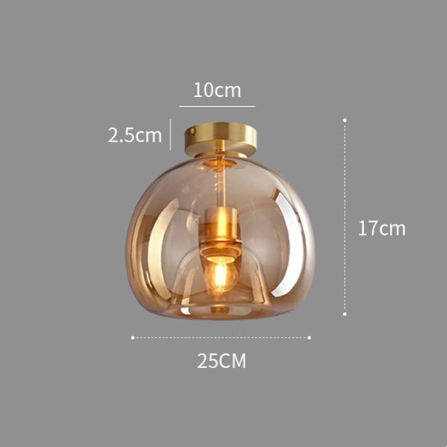 Retro Bubble Concave Glass Ceiling Lamp M104