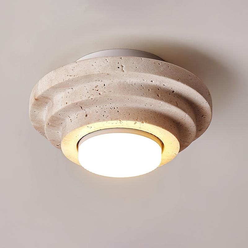 Aperture Travertine Ceiling Light D895