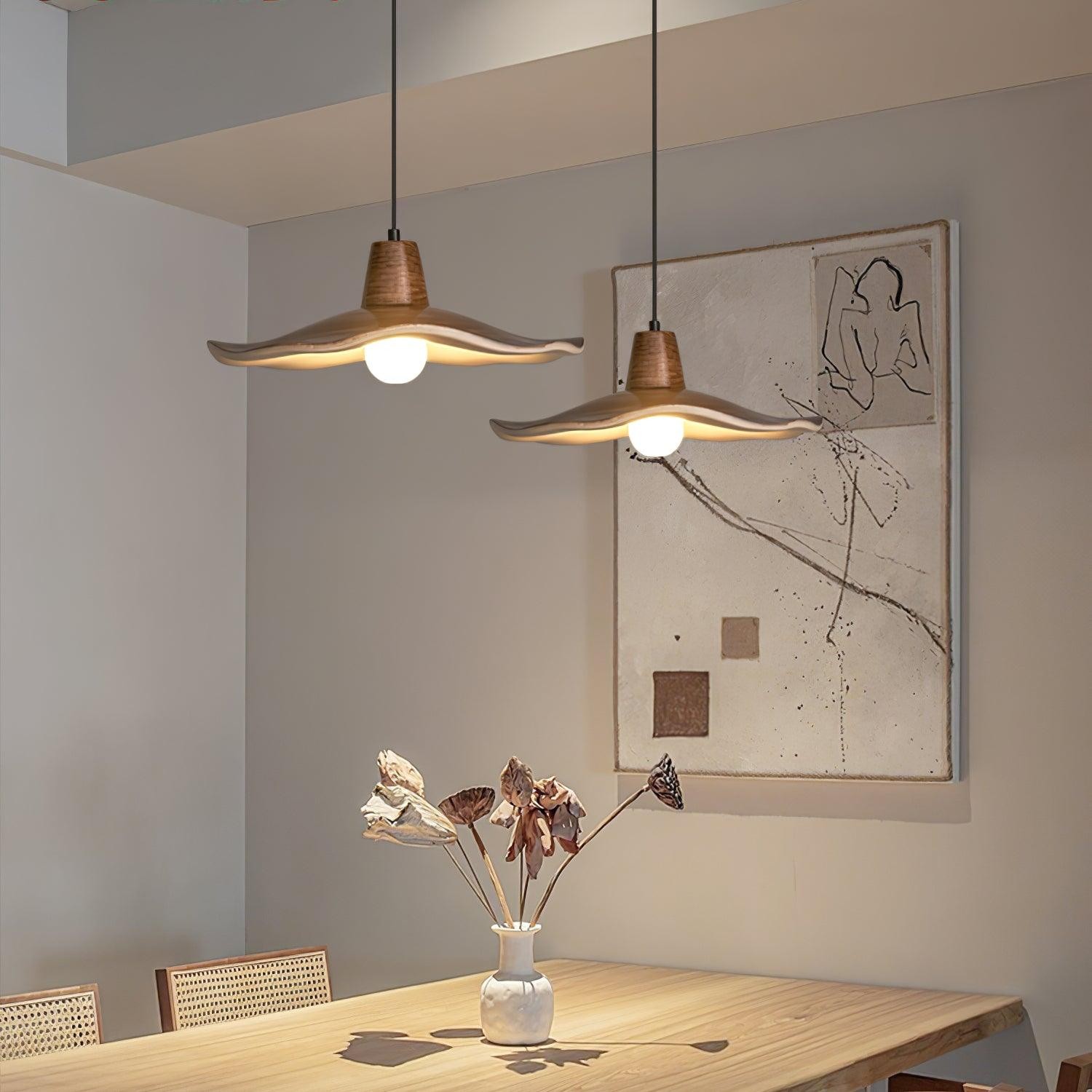 Black Imitation Walnut Wood Grain Kitchen Pendant Lamp M08