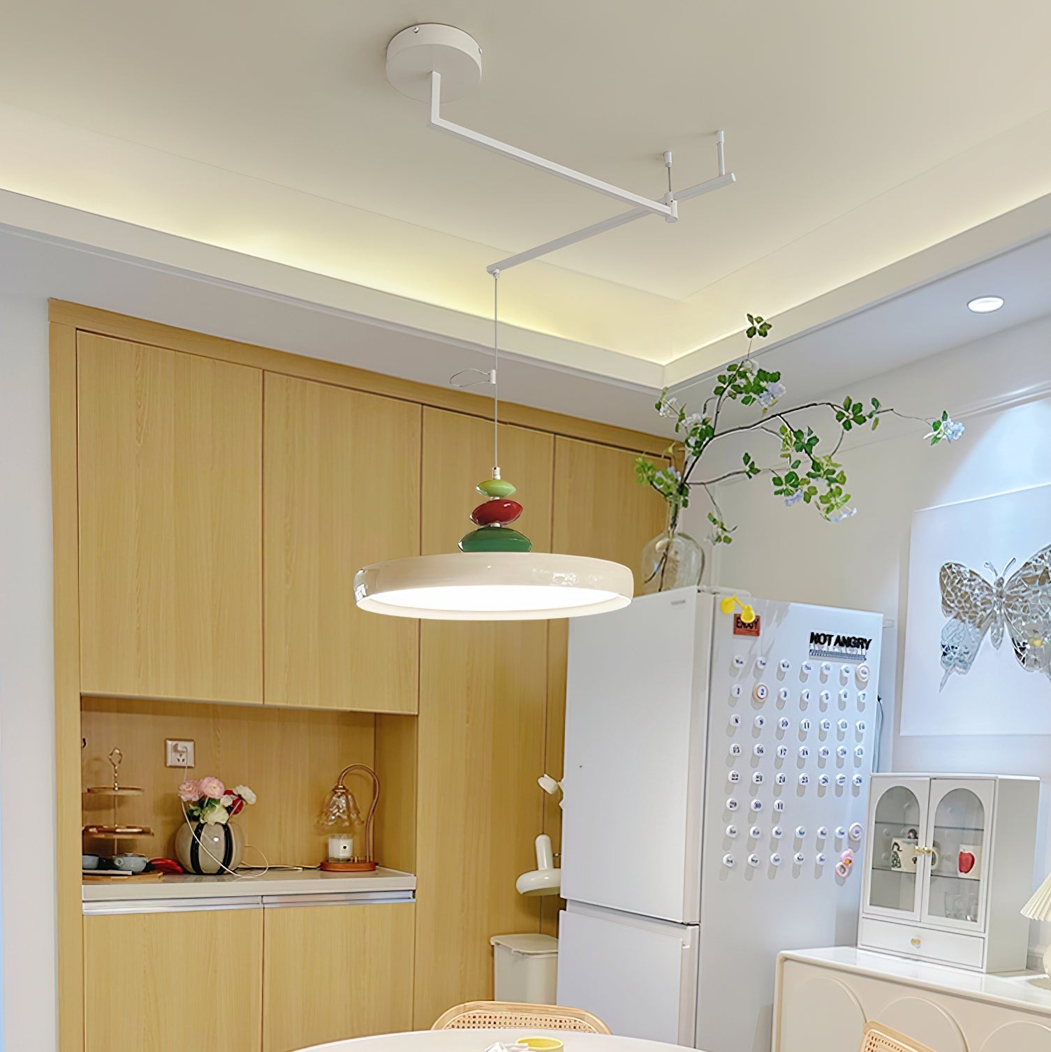 Swing Arm Stone Pendant Light M511