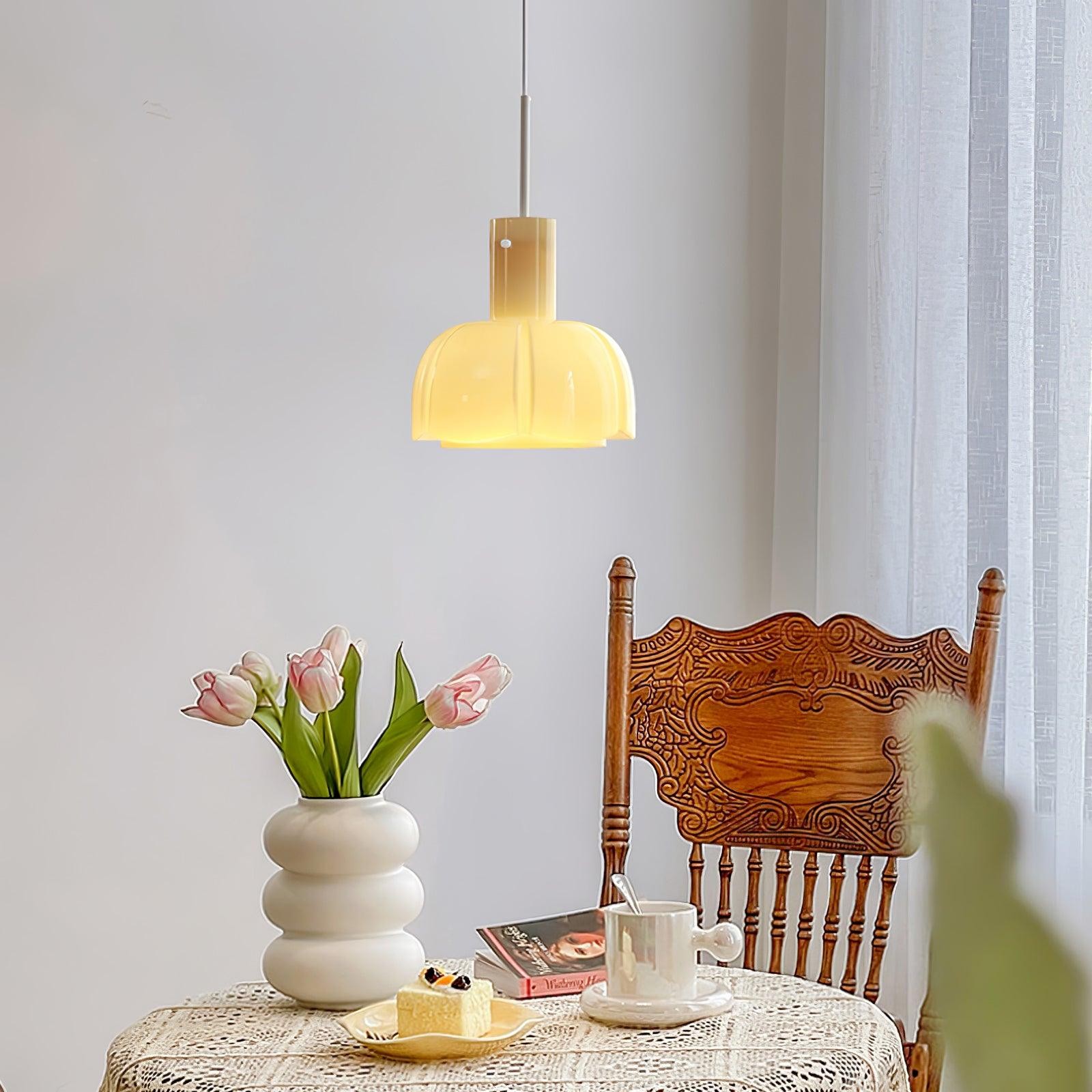 Medieval Style Glass Bud Pendant Lamp M457