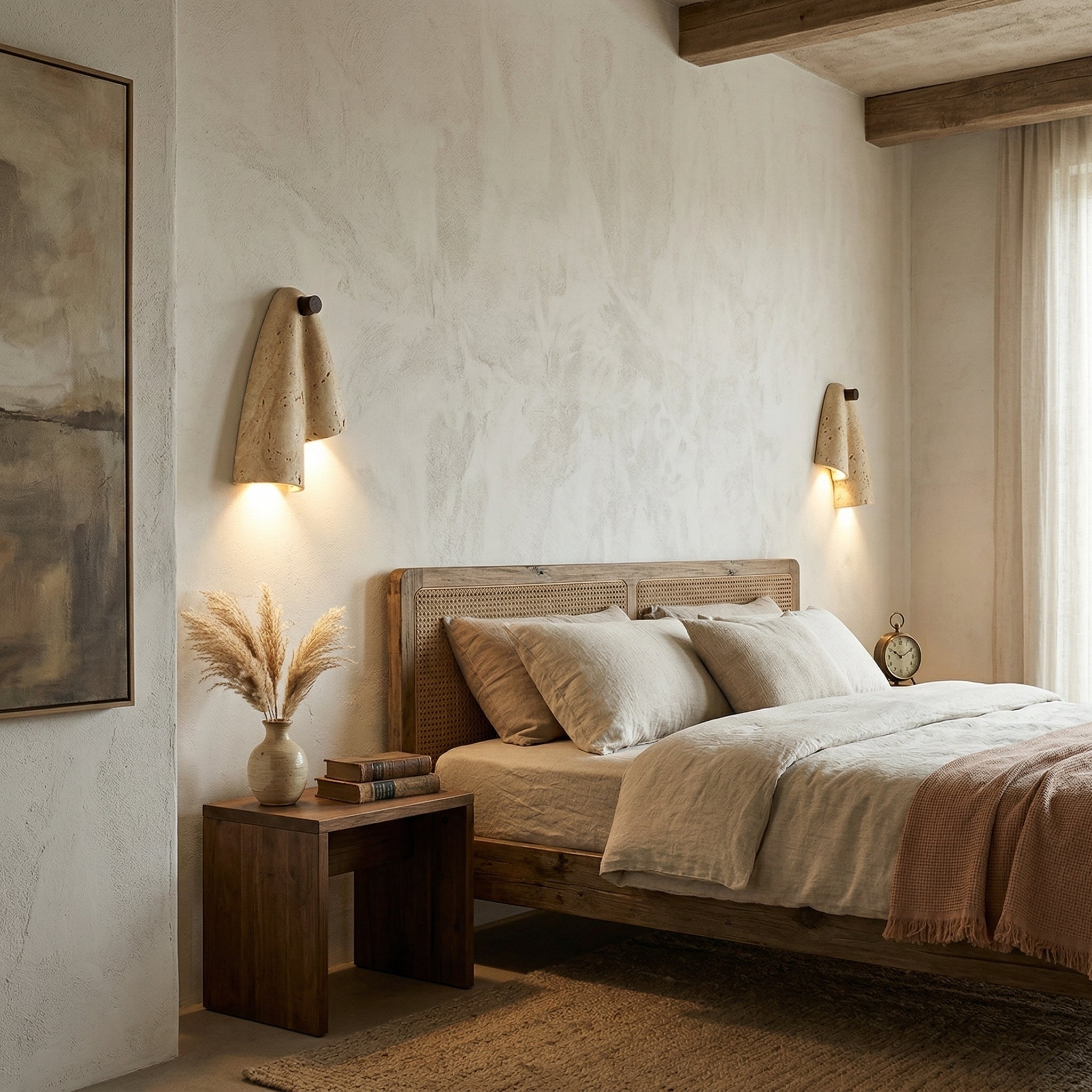 Pearlmont Travertine Wall Lamp D764
