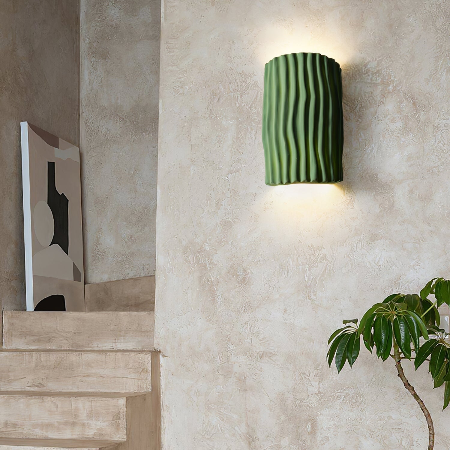 Clarity Curve Japandi Resin Wall Light D877