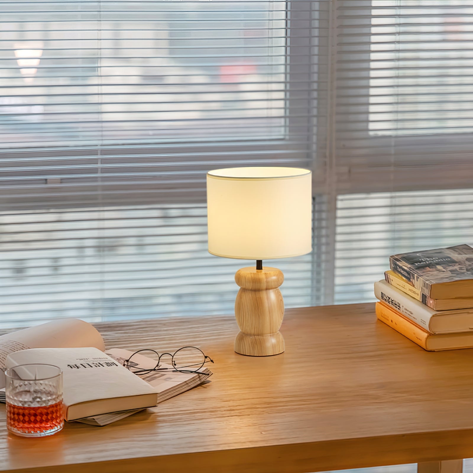 Pebble Wood Table Lamp D447