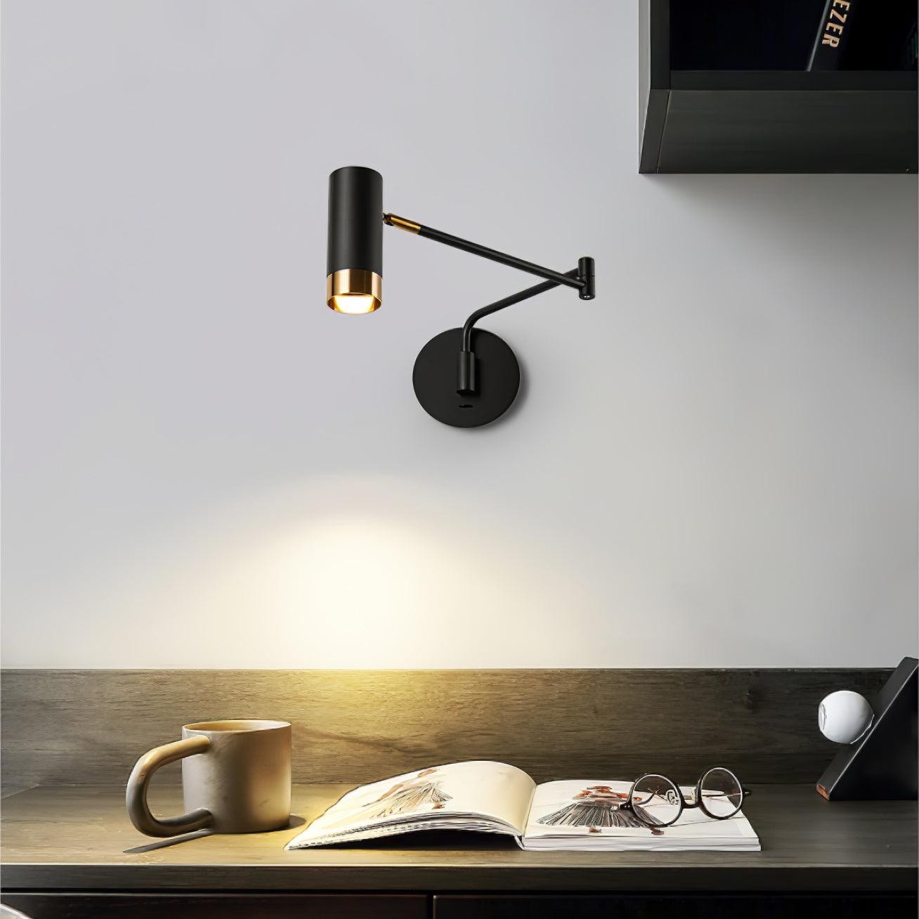 Modern Industrial Telescopic Revolving Adjustable Swing Arm Wall Lamp M430