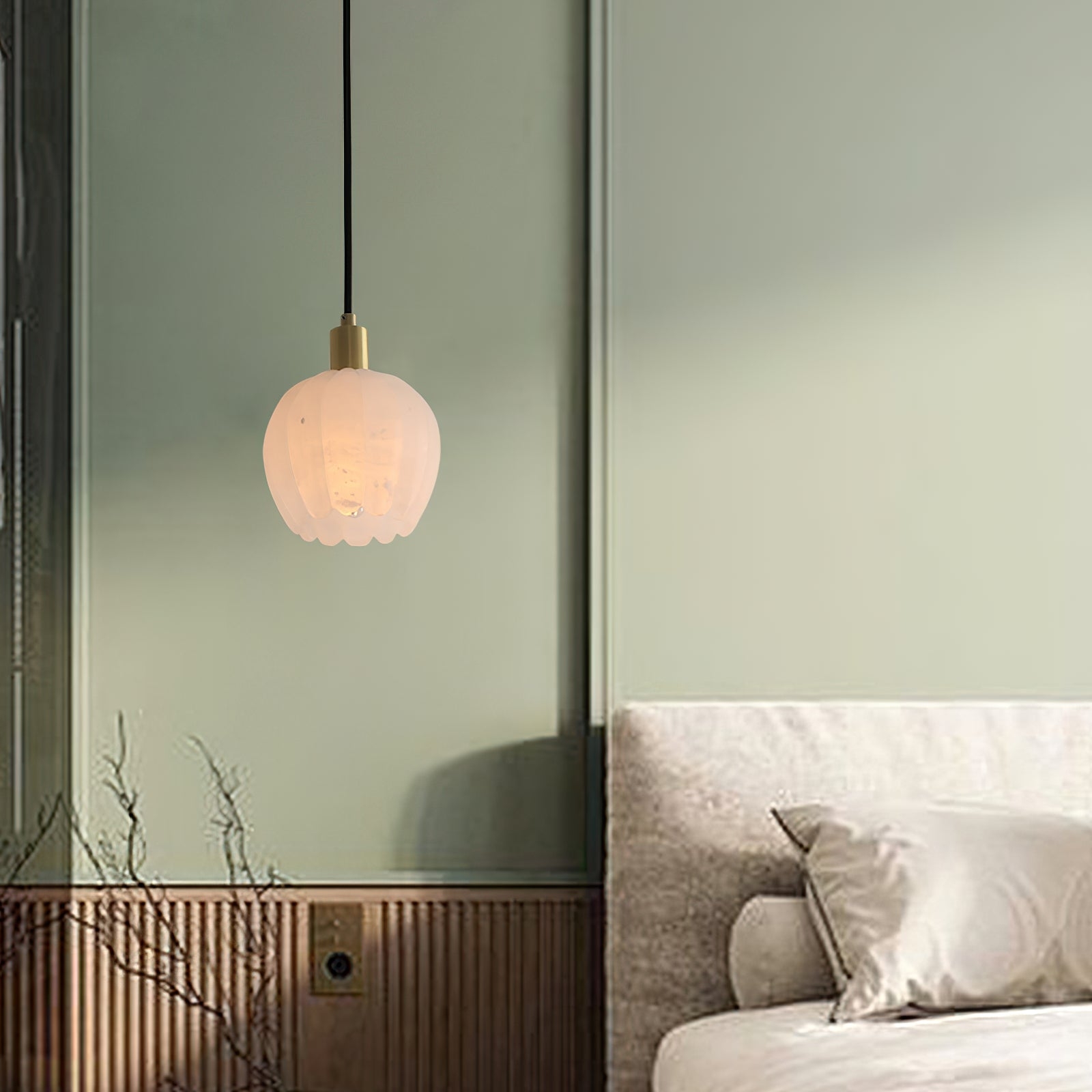 Lilin Alabaster Pendant Light D424