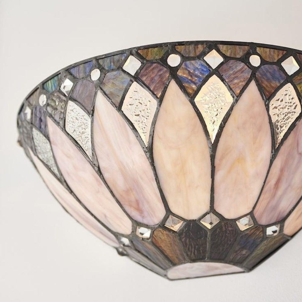 TF Brooklyn Elegant Wall Light - Art Deco Glass Wall Sconce for Living Room or Hallway T639