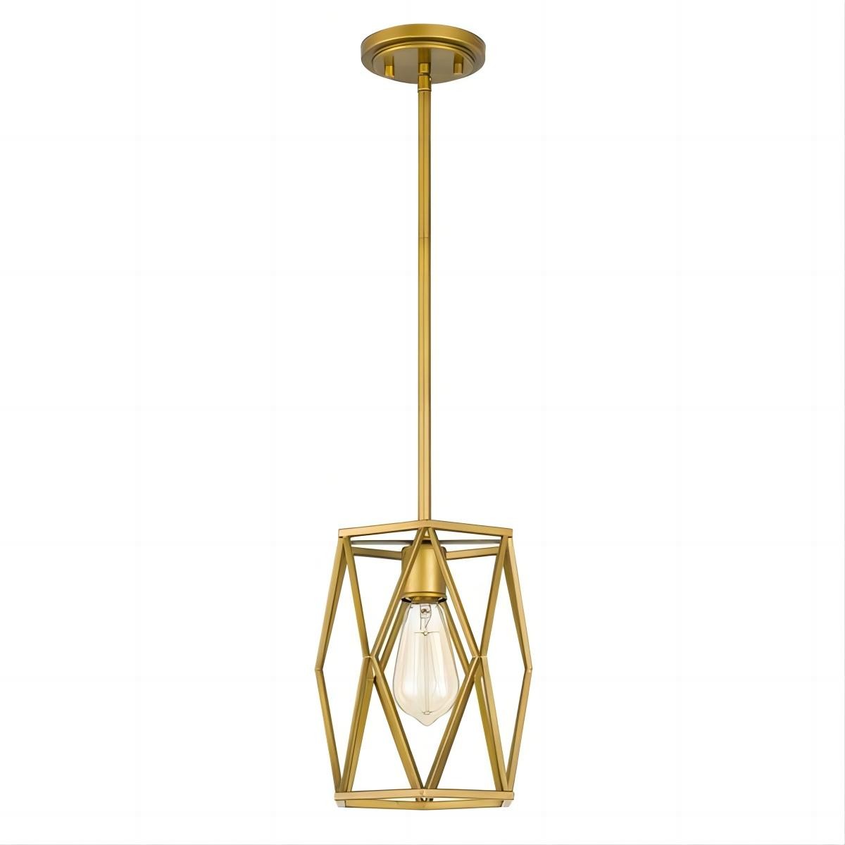 Antique Cage Cylinder Incandescent Pendant Lamp S109
