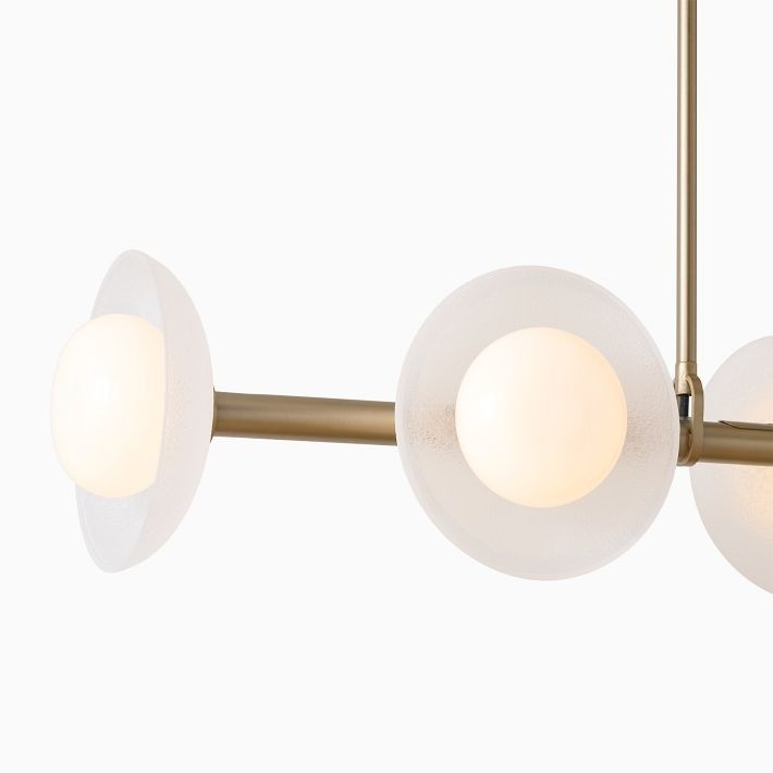 Elorina 6-Light Linear Chandelier - Modern Metal Light Fixture - Dining Room Lighting T006