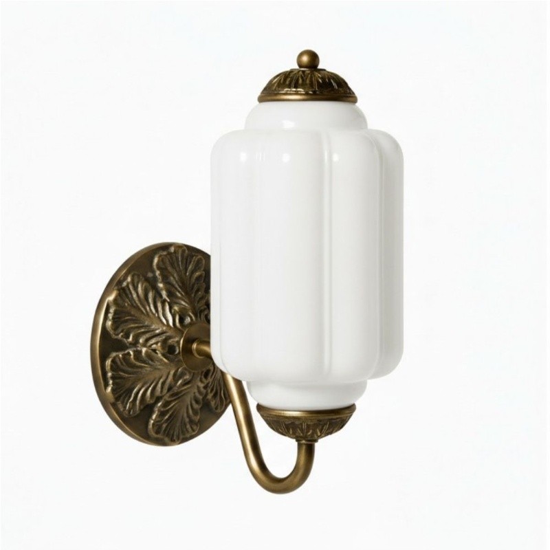Eloise Vintage Sconce With Milk Glass Shade For Bedroom Or Hallway S194
