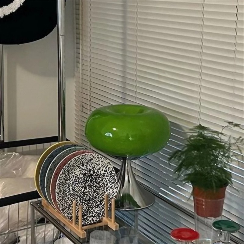 Bauhaus Apple Shaped Glass Led Table Lamp S137