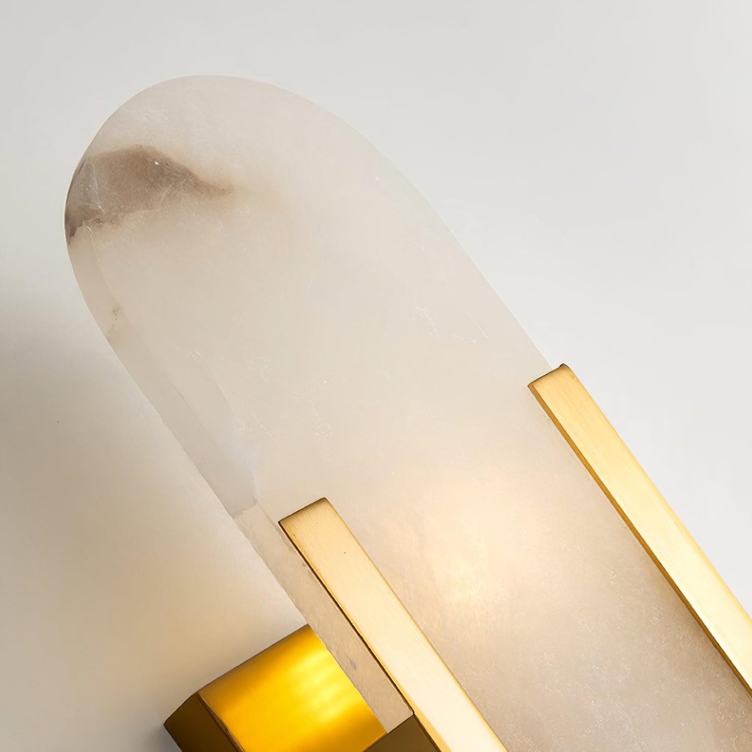 Alabaster Elongated Plug In Wall Lamp M237