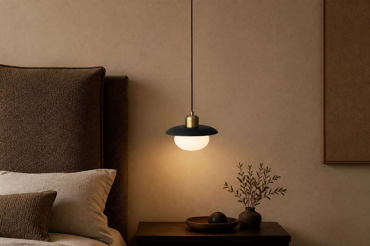 Lampa Wisząca Mistral D193 w ciepłej oprawie wnętrza