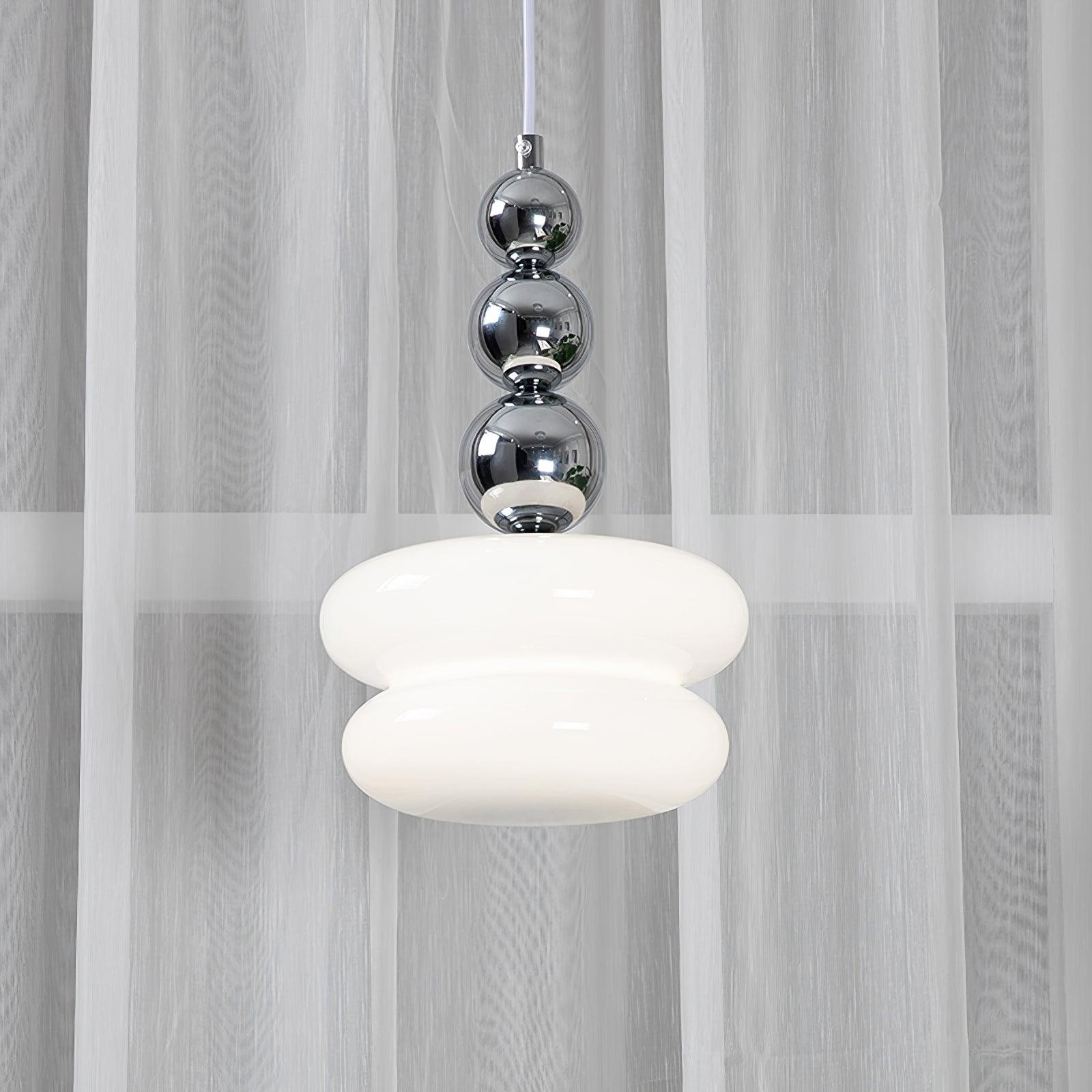 Contemporary Nordic Glass Ball Hoist Pendant Light For Living Room M539