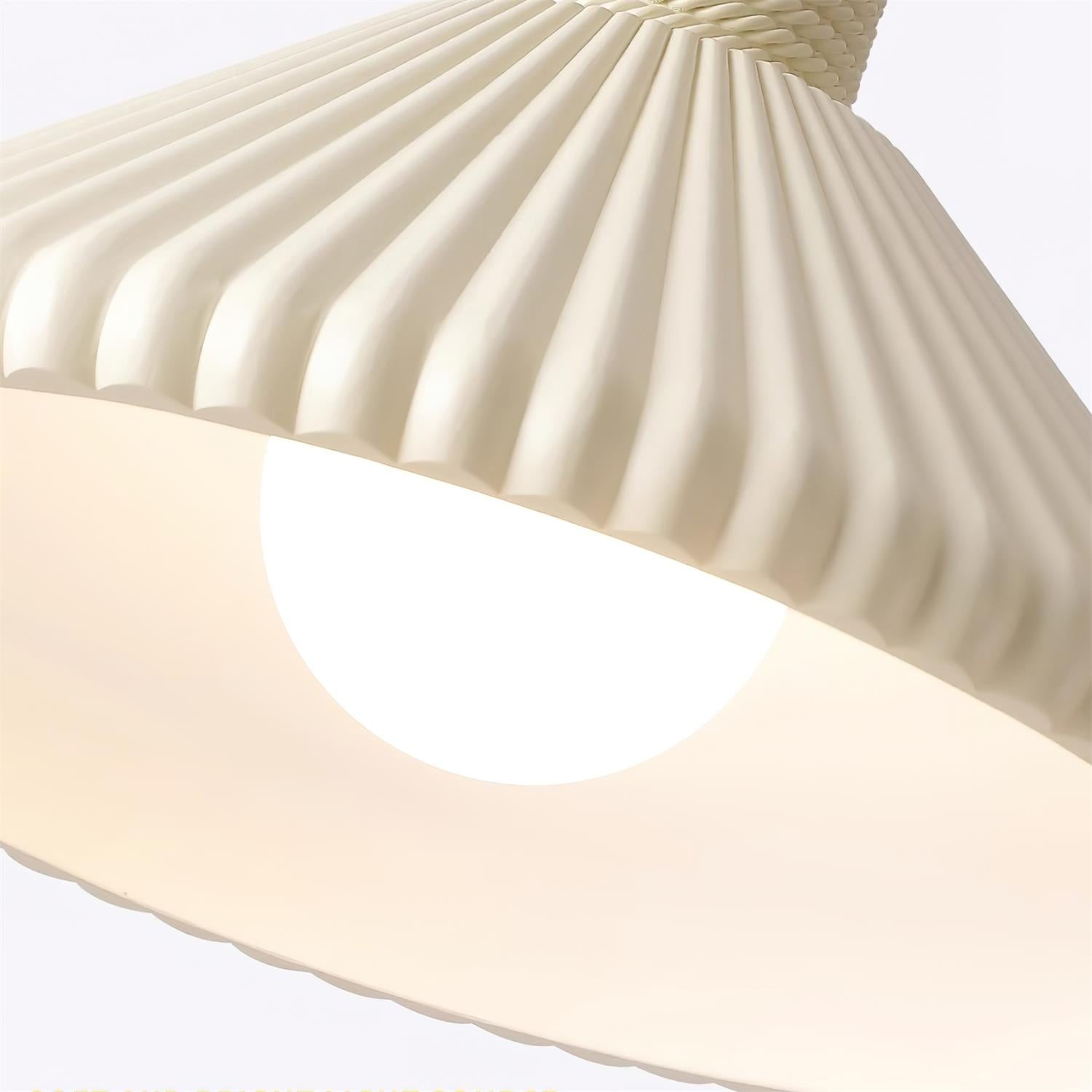 Cream Style Cone Striped Pendant Lamp M328