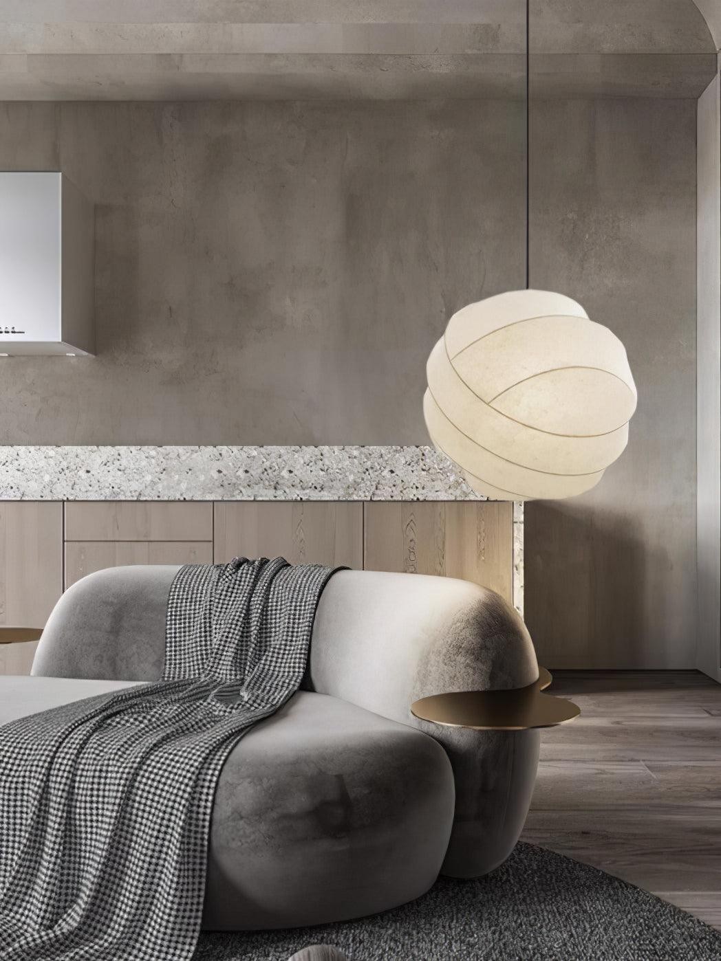 Wabi-Sabi Style Fiber Cocoon Pendant Lamp M505