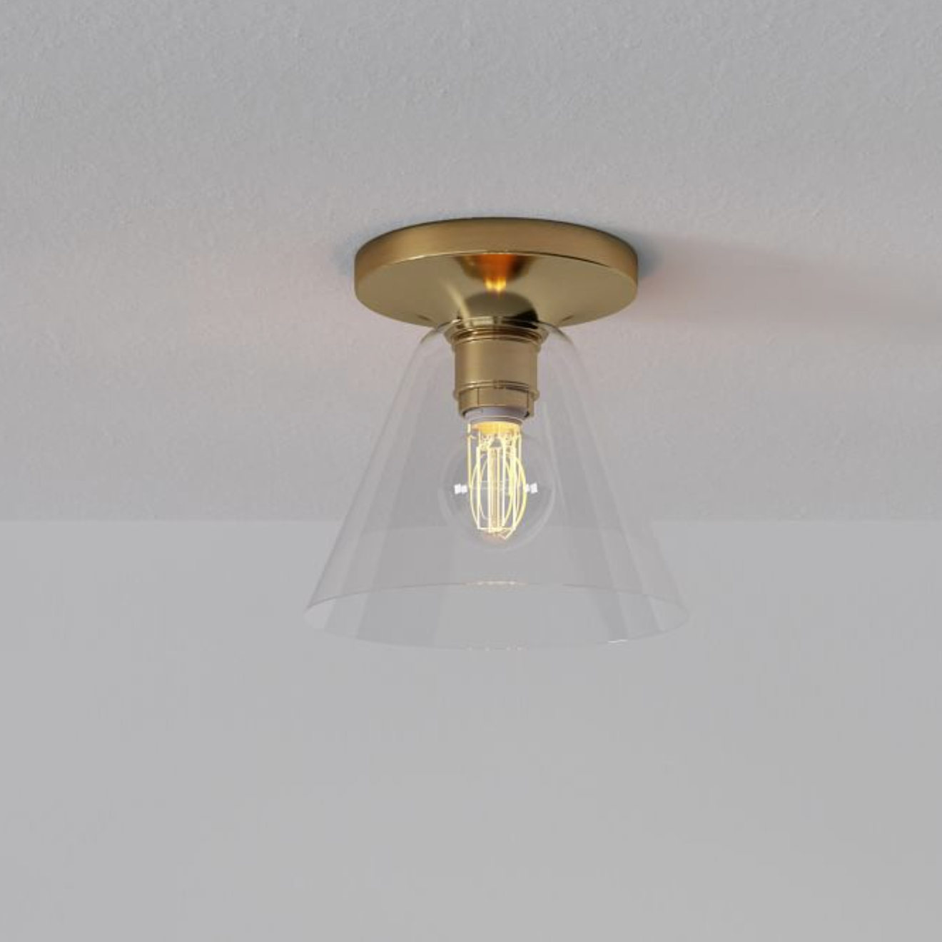 Conica Cone Flush Mount – Glass Ceiling Light for Modern Spaces T233