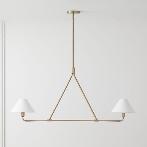 Diora Sleek Metal & Fabric Chandelier for Dining Room T038