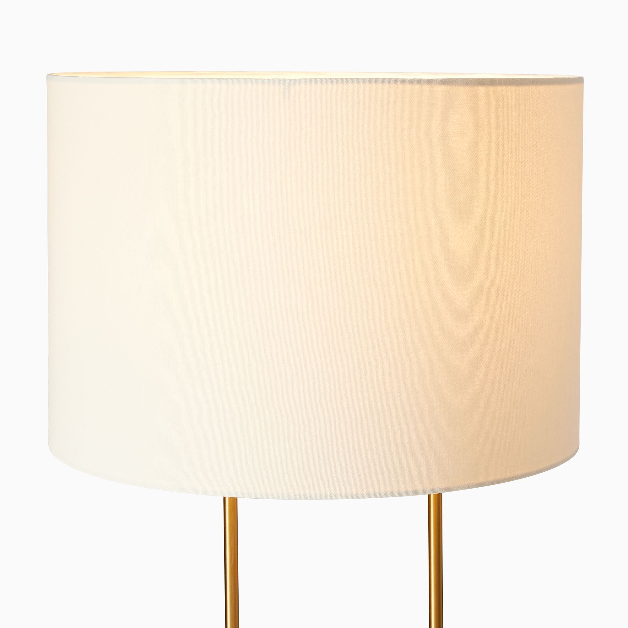 Luma Minimalist Industrial Table Lamp and Floor Lamp - Metal Frame with Soft Fabric Shade T630
