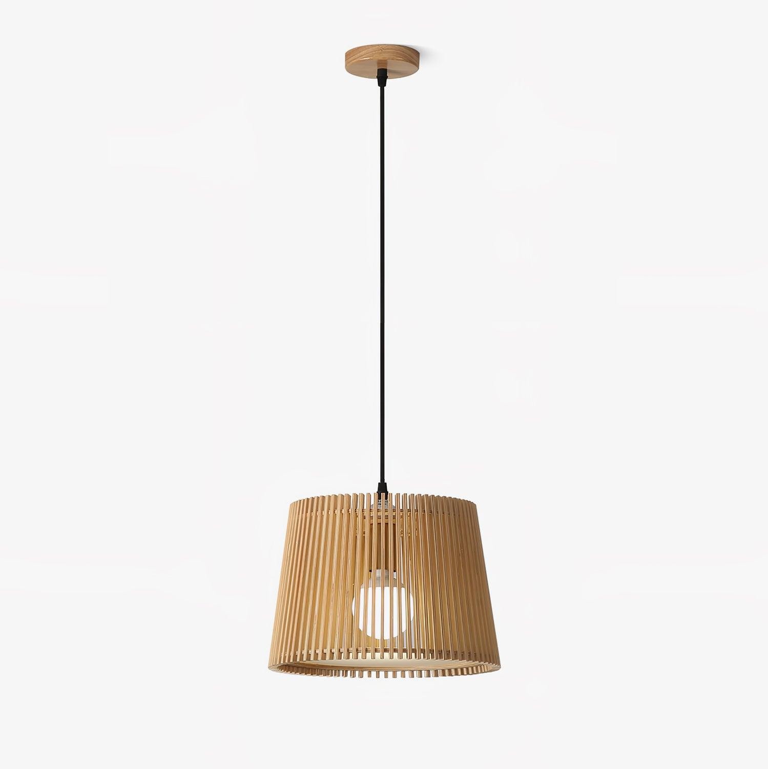 Wooden Log Color Cage Pendant Light M425