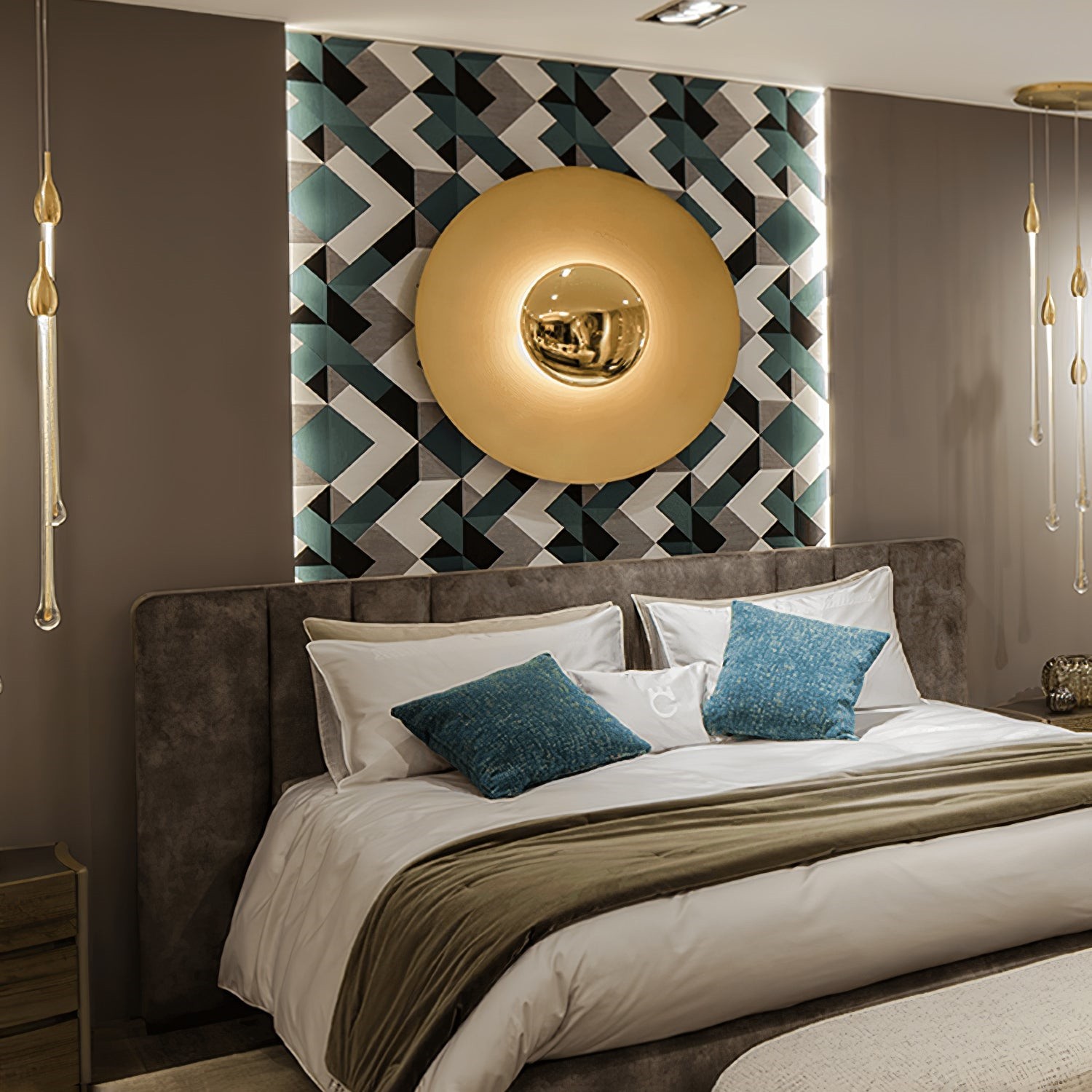 Simplicity Round Ginger Glow Wall Light S188