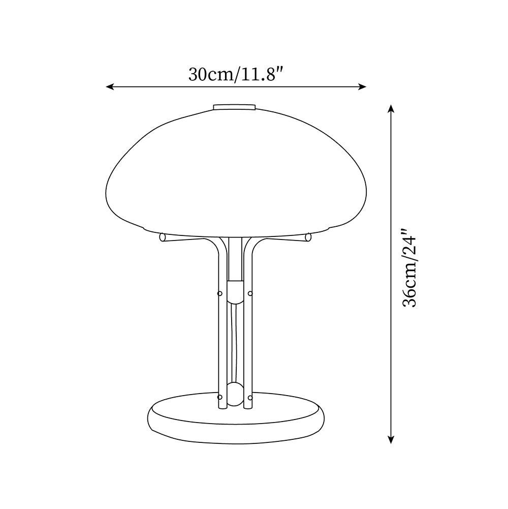 High-Grade Bedroom Bedside Mushroom Glass Table Lamp M277