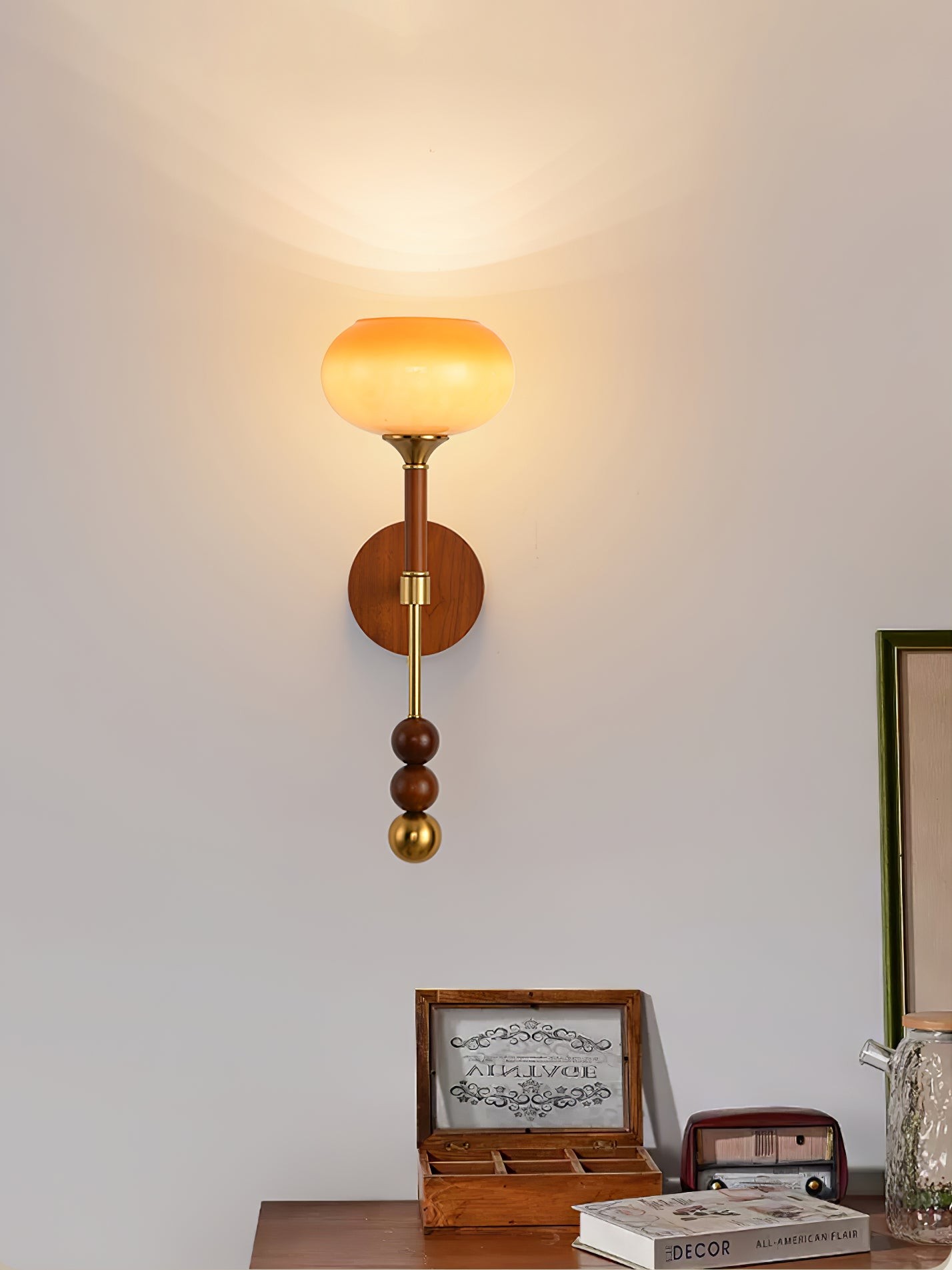 Retro Solid Wood Series Wall Lamp M523